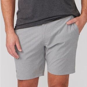 Linksoul Men's Grey Solid Boardwalker Shorts Size 33
